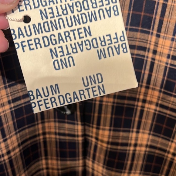 NWT Baum und Pferdgarten Danja coat in navy orange checkers - Picture 3 of 11